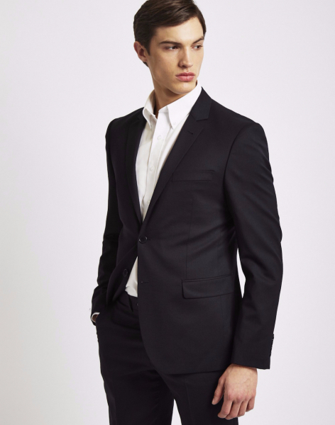 THE IDLE MAN Suit Jacket in Slim Fit Navy 2