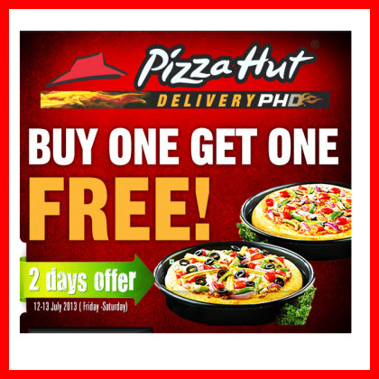 pizzahut buy 1 get 1 free offer july 2015