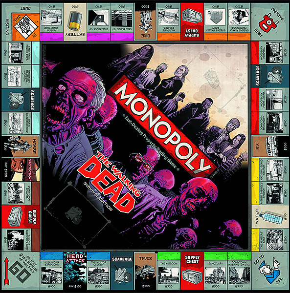 14b5 the walking dead monopoly board