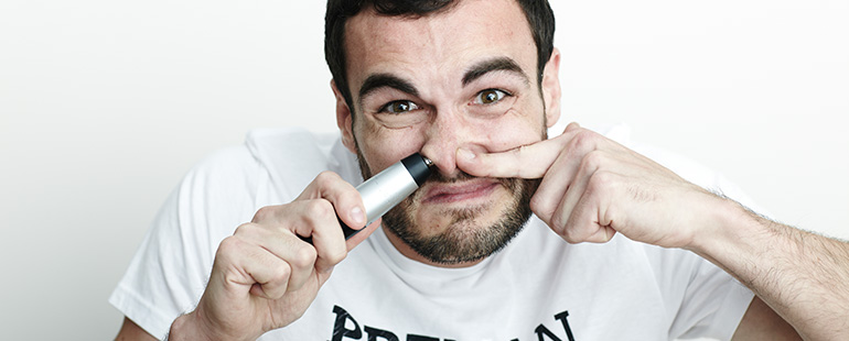 how to trim your nose hair with a trimmer