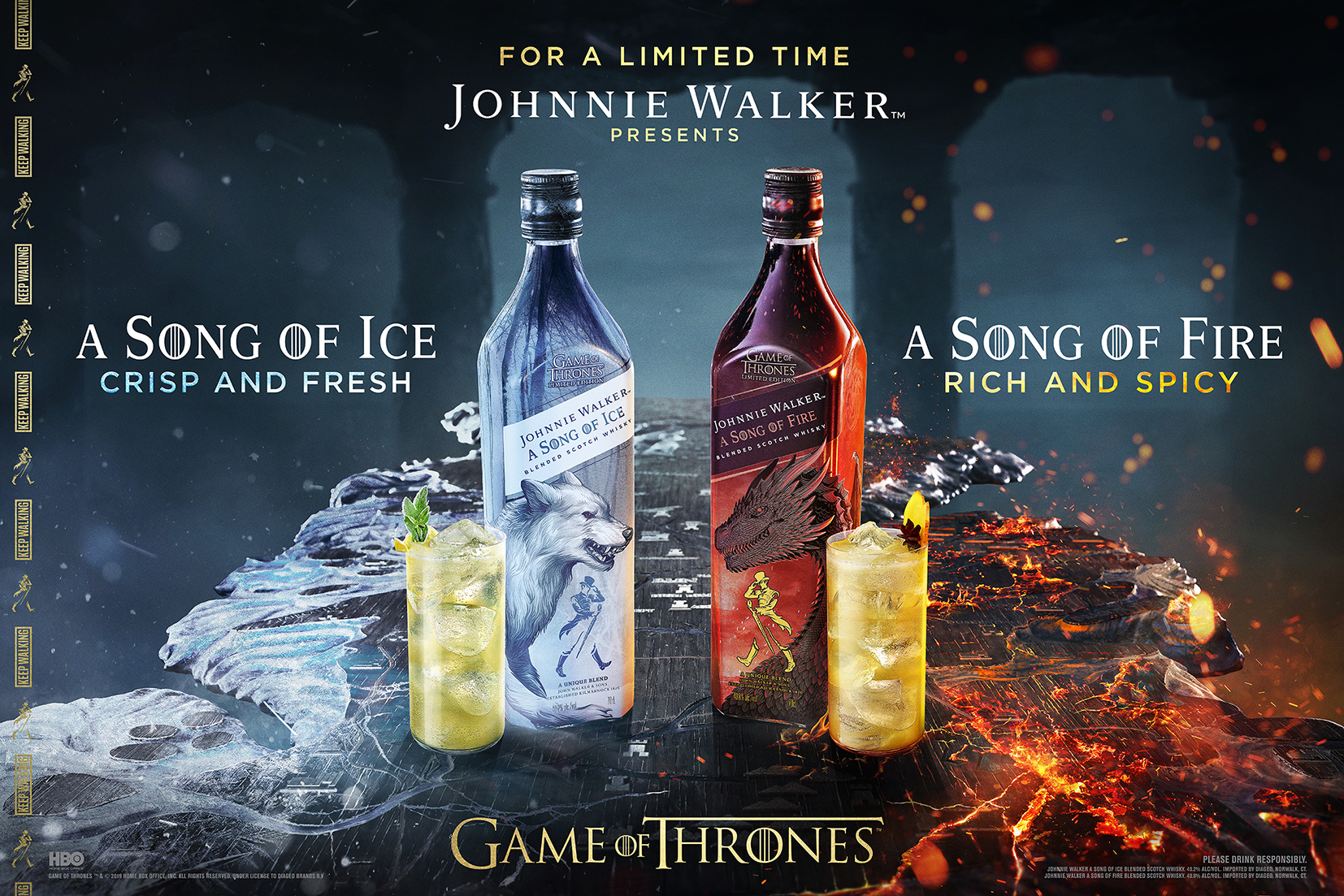 Johnnie Walker A Song of Ice A Song of Fire Key Visual with Serves