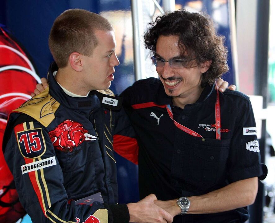 laurent mekies with seb vettel toro rosso 2008 3