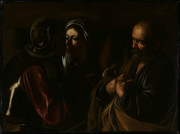 Caravaggio (1571-1610), The Denial of Saint Peter