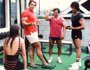 Κάπου στη δεκαετία του '80, οι Schwarzenegger και Stallone σηκώνουν δίκιλα στην Venice Beach.