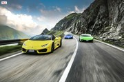 Τρεις Lamborghini κάνουν κουμάντο στα Καρπάθια