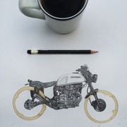 Καμία καφεμαντεία: Ζωγραφική με μολύβι και κατακάθι του καφέ