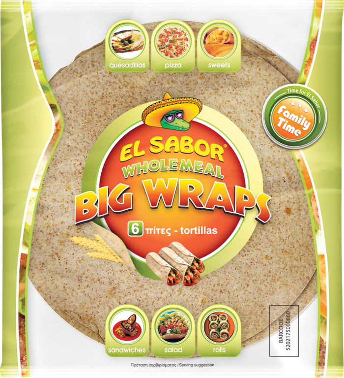 El Sabor Big Wraps ολικής άλεσης για να χορτάσει η φαμίλια