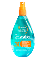 Garnier Ambre Solaire, UV Water SPF 30: Αντηλιακό νερό. Δεν υπάρχει πιο ελαφρύ από το νερό. 