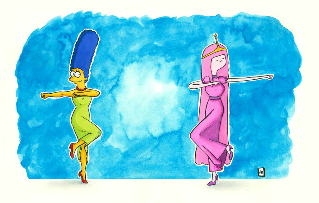 Marge Simpson x Princess Bubblegum
