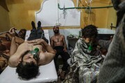 Τραυματίες λαμβάνουν ιατρική περίθαλψη μετά από επίθεση με αέρια στην Ανατολική Γούτα.