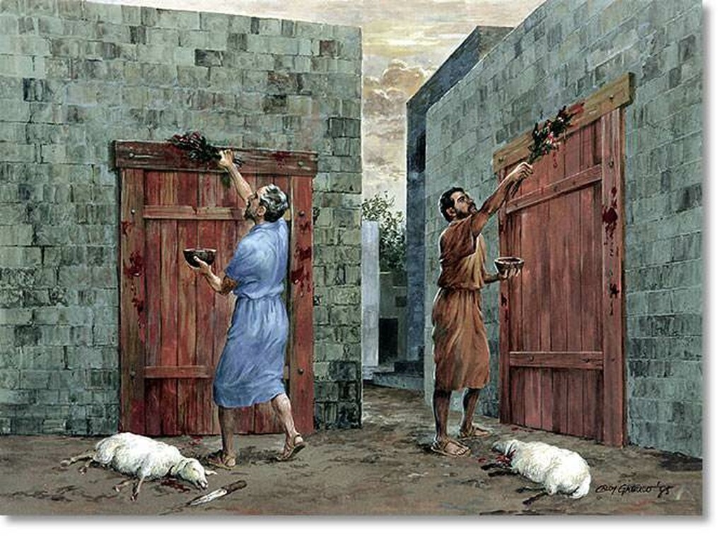 Όλα ξεκινούν από τους Εβραίους που έβαψαν τις πόρτες τους με αίμα αρνιού, ώστε ο Άγγελος του Θανάτου να μην πειράξει τα δικά τους πρωτότοκα.