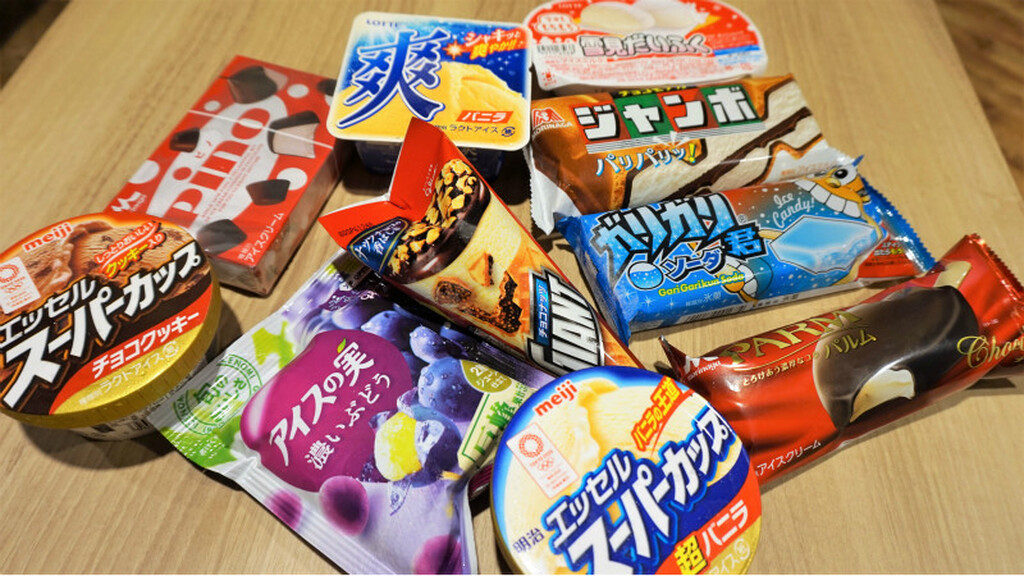 Στην Ιαπωνία υπάρχουν παγωτά με γεύση:
