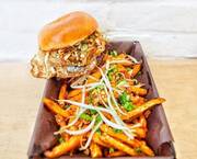 THAILAND: When we think of Thailand we think of rice noodles in pad thai sauce, fried eggs, bean sprouts, crushed peanuts and sriracha lime mayo – that’s right!  Now add that to your burger and fries for a tasty virtual trip to Thailand.

