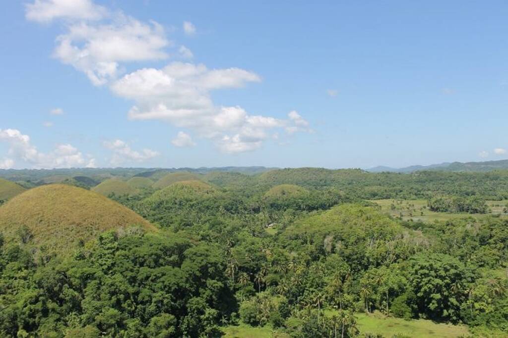 Λόφοι της σοκολάτας, Φιλιππίνες...Στο νησί Bohol των Φιλιππίνων υπάρχουν πάνω από 1.000 λόφοι με παράξενο σχήμα που είναι γνωστοί ως Chocolate Hills. Το ασυνήθιστο όνομα των λόφων προέρχεται από το χρώμα τους. Κατά τη διάρκεια της ξηρής περιόδου, το χορτάρι στεγνώνει και τους δίνει μια ιδιαίτερη σοκολατί απόχρωση.

