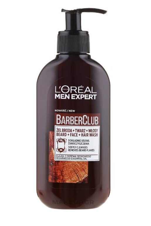 L'Oreal Men Expert BarberClub

Τζελ καθαρισμού 3 σε 1 για τα γένια, το πρόσωπο και τα μαλλιά. Για καθημερινή χρήση που θα μαλακώσει τα γένια, θα τα κάνει ευκολοχτένιστα και λαμπερά. Τι άλλο να ζητήσεις;