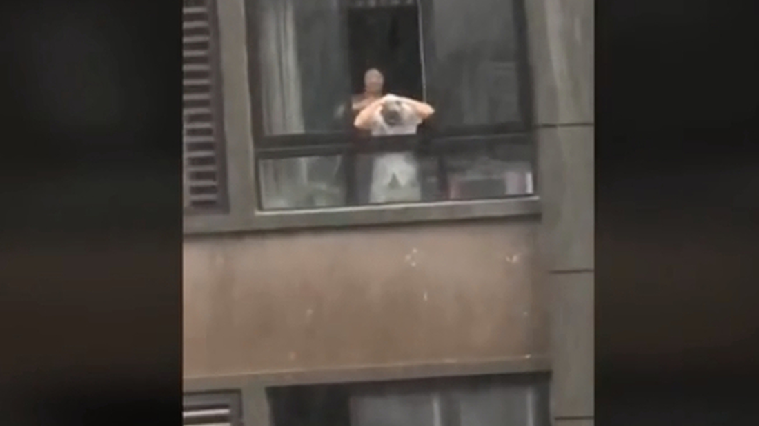 Κινέζος βγαίνει στο παράθυρο και λούζεται στη βροχή γιατί πολύ απλά είναι Κινέζος