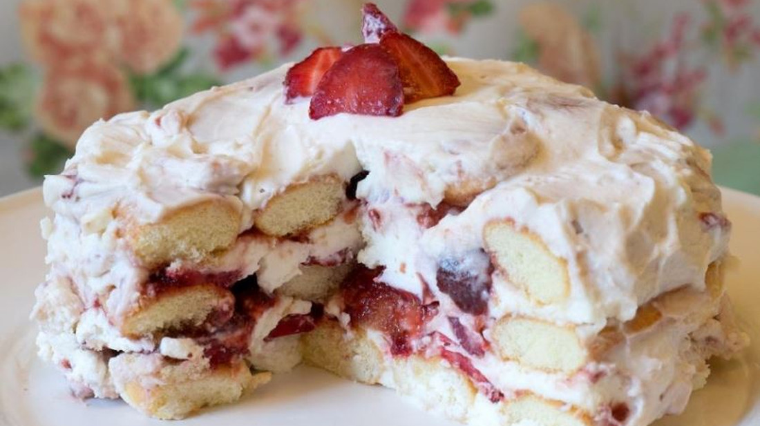 Τιραμισού με φράουλες