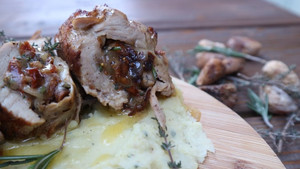 Ψαρονέφρι γεμιστό με mashed potatoes