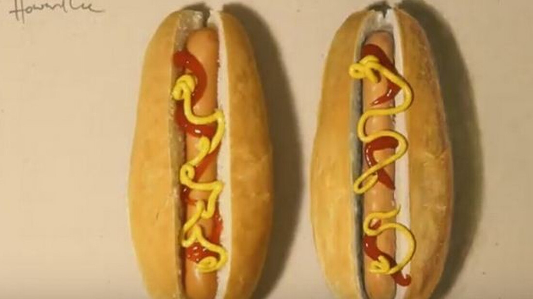 Κοίταξε προσεκτικά: Ένα από τα δύο hot dog είναι ζωγραφιά! (vid)