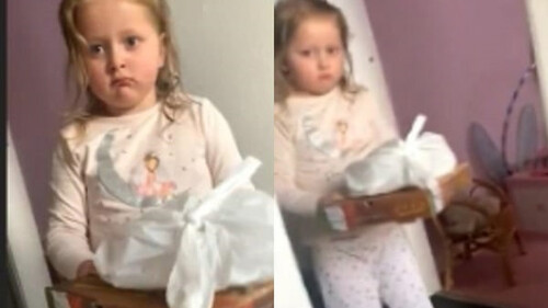 Κοριτσάκι μπήκε σπίτι με πίτσα - Λίγο αργότερα μούτρωσε για την απάντηση της μάνας της (video)