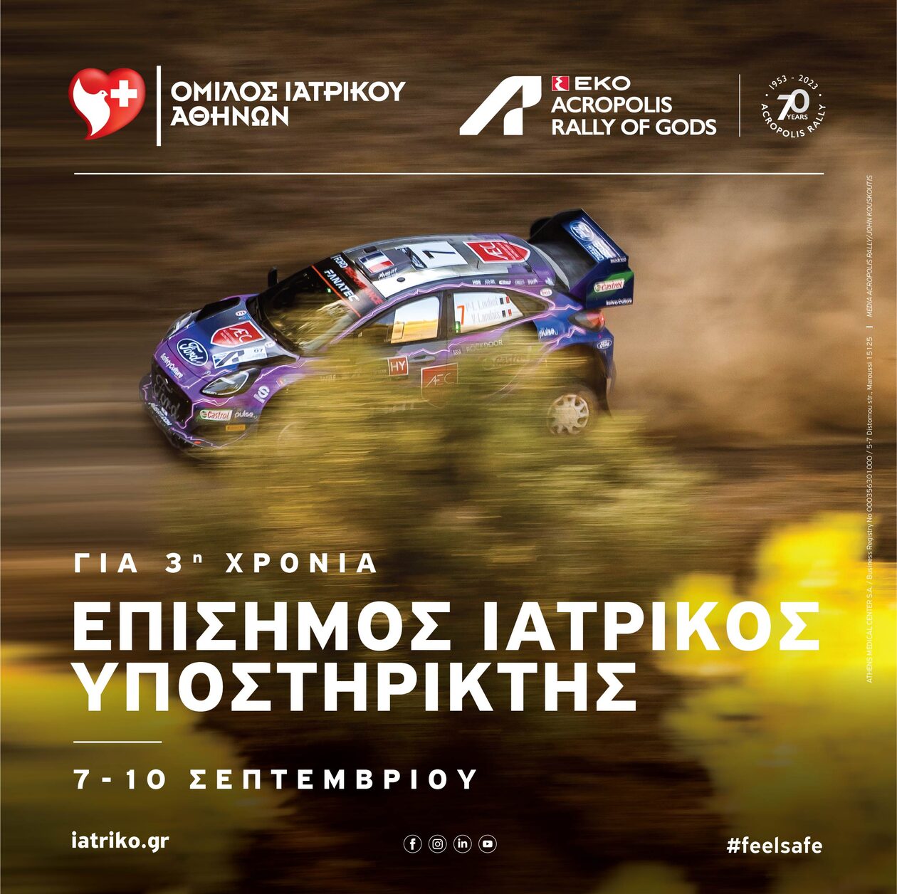 Rally Acropolis 2023: Επίσημος Ιατρικός Υποστηρικτής o Όμιλος Ιατρικού Αθηνών